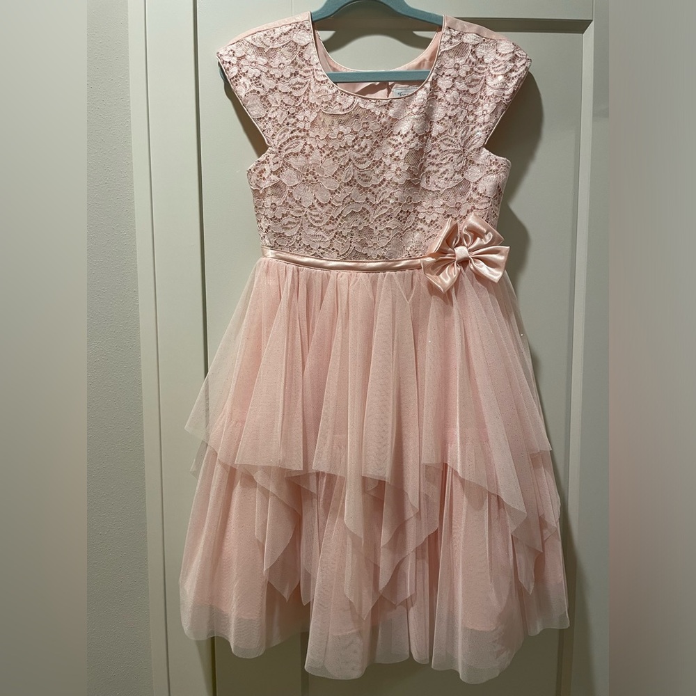 Jona Michelle pink party dress.